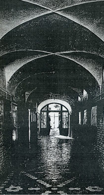 Ancient photo of the ground floor corridor